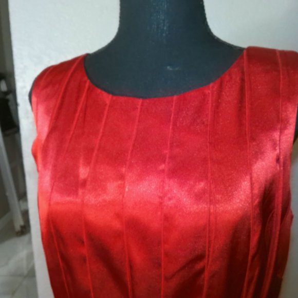 Calvin Klein Red Ribbon dress size 10 - Picture 2 of 9